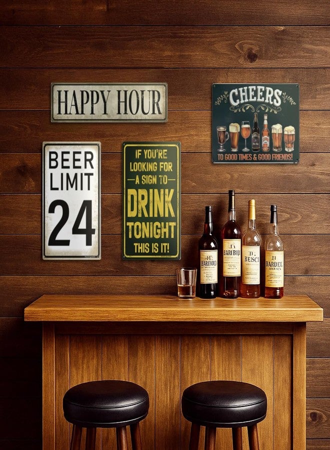 لوحة "Cheers to Good Times" عتيقة من MOLESS، مثالية لتزيين البارات أو غرف الرجال - لوحة معدنية متينة مقاس 12 × 8 بوصة، تُستخدم كديكور جداري للبار المنزلي/القبو/المرآب/غرفة الرجال، 2346 - Image 5